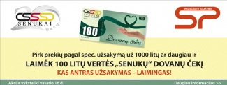 Laimėk 100 Lt "Senukų" dovanų čekį!