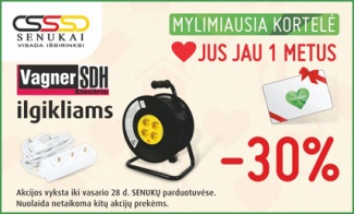 -30% "Vagner RDH Electric" ilgikliams SENUKUOSE!