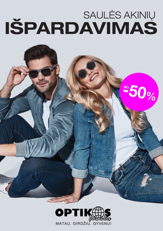 Saulės akiniams nuolaidos iki 50%!