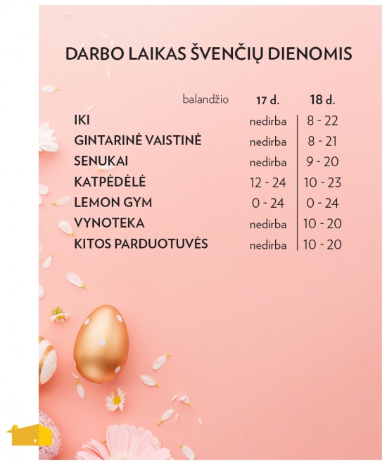 Darbo laikas švenčių dienomis