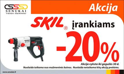 20% nuolaida SKIL įrankiams!
