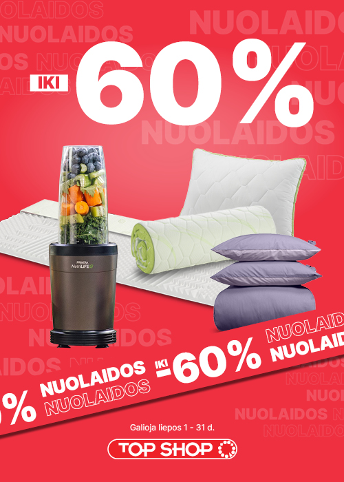 NUOLAIDOS iki -60 %