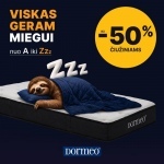 Dormeo čiužiniai dabar iki -50 %